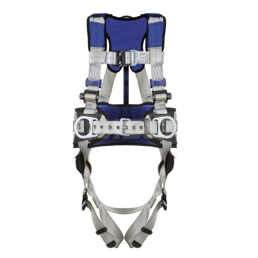 Fall Protection Harnesses: 420 Lb, Construction Style, Size X-Large, For Climbing Construction & Positioning, Back Front & Hips
