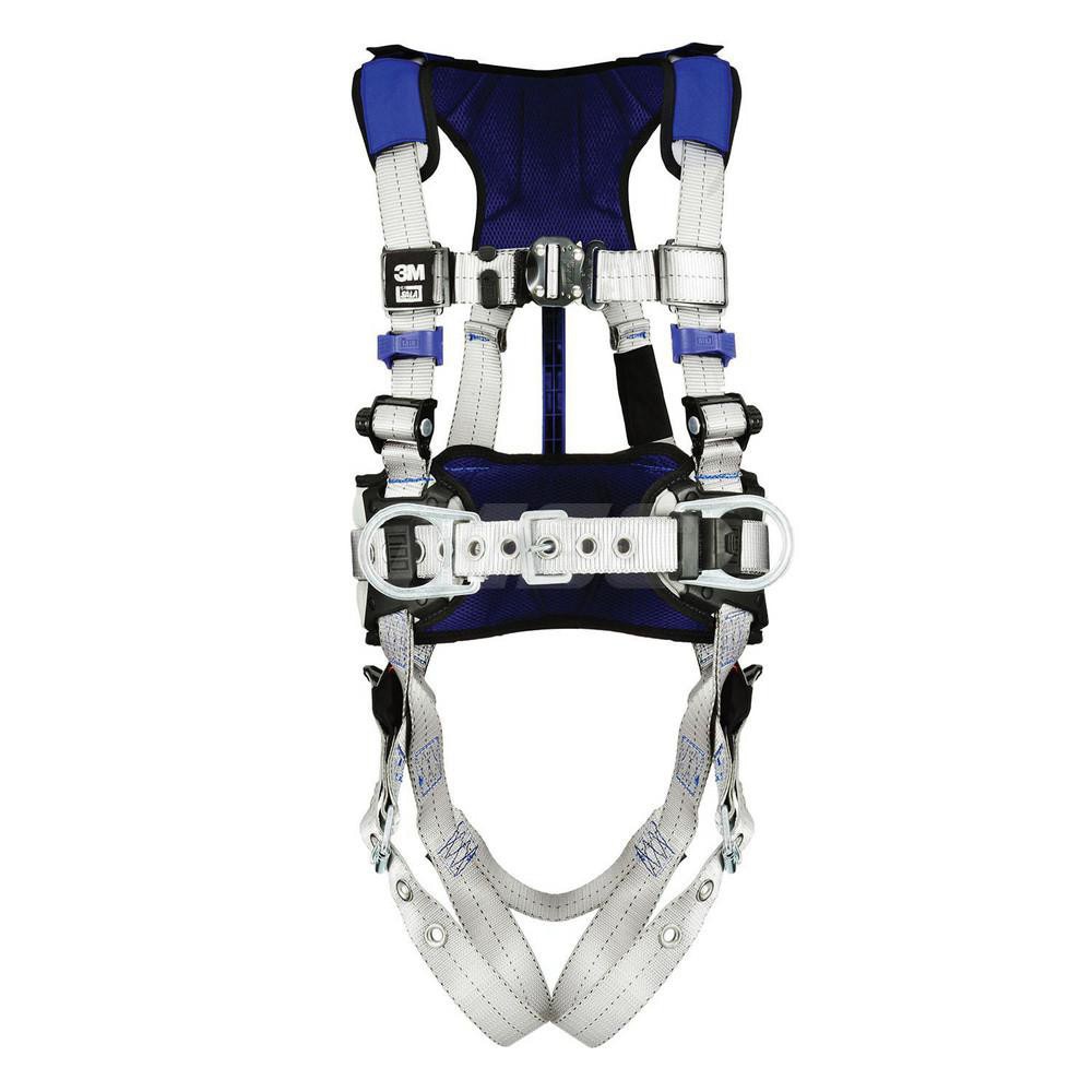 Fall Protection Harnesses: 420 Lb, Construction Style, Size X-Large, For Construction & Positioning, Back & Hips