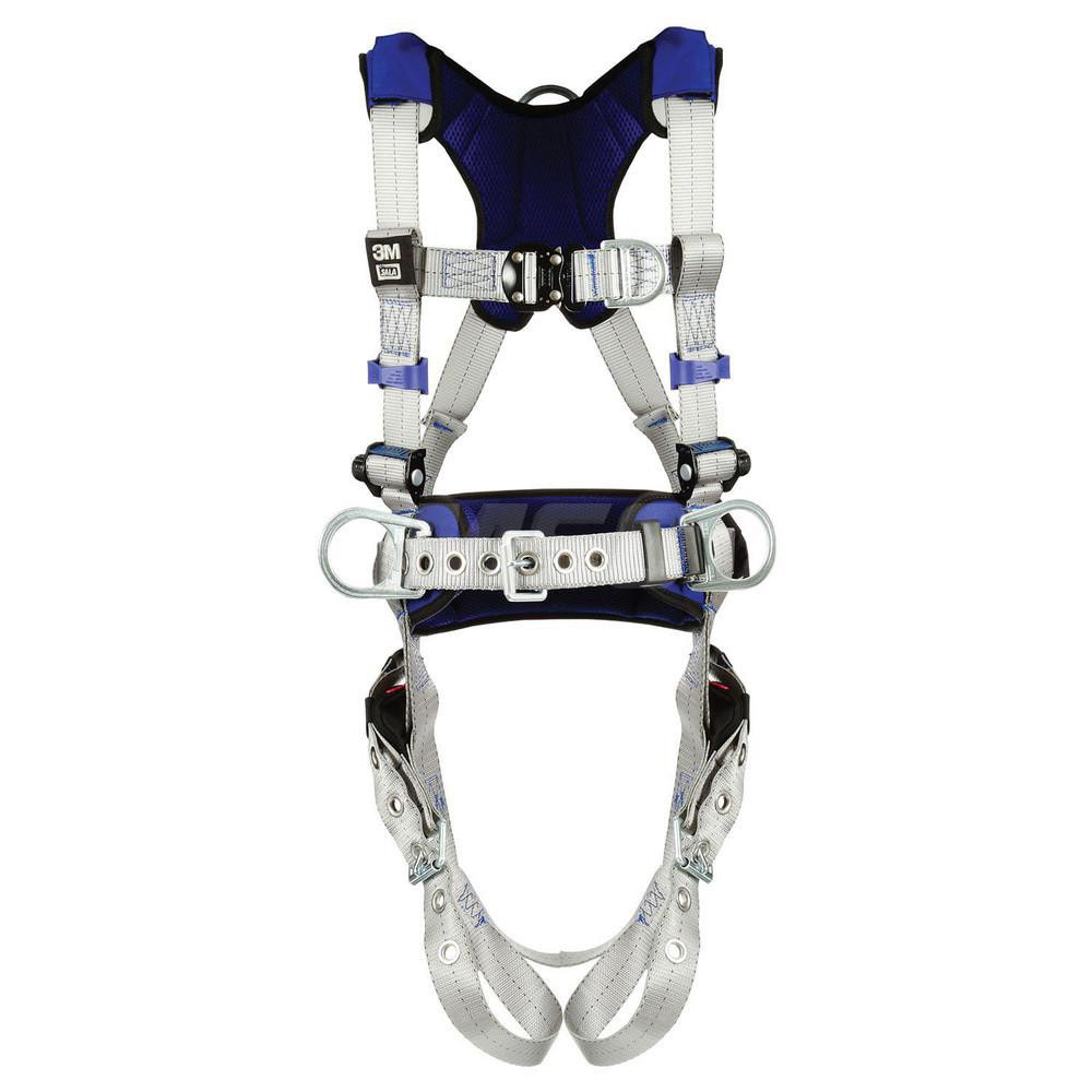 Fall Protection Harnesses: 420 Lb, Construction Style, Size Medium, For Climbing & Positioning, Back Front & Hips