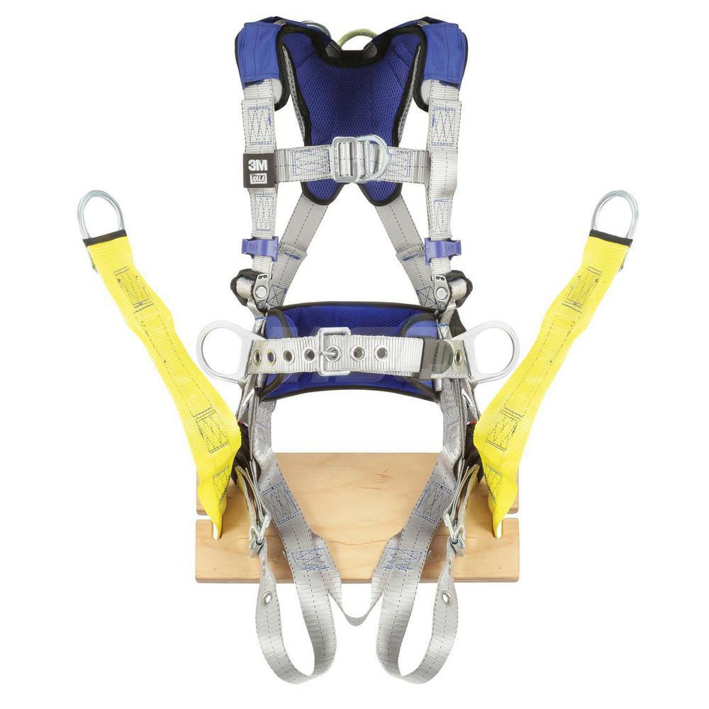 Fall Protection Harnesses: 420 Lb, Comfort Oil & Gas Style, Size X-Large, For Climbing Construction & Positioning, Back Front & Hips