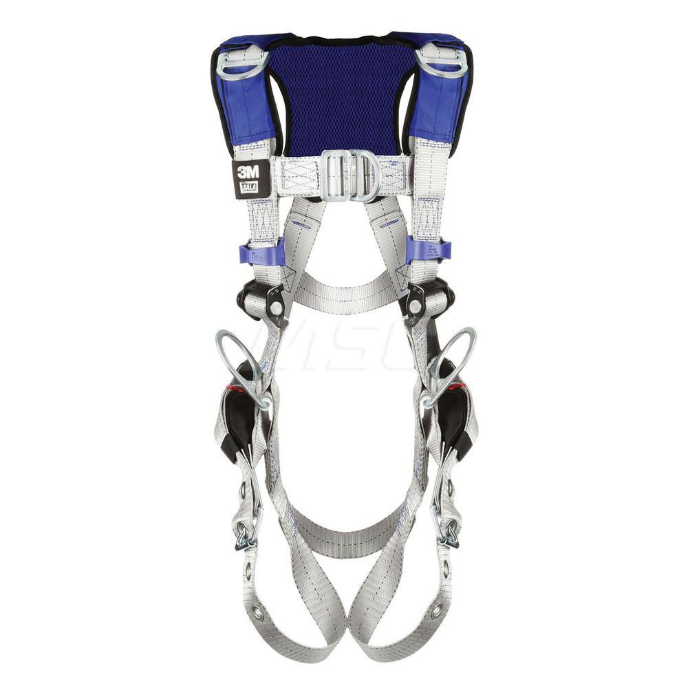 Fall Protection Harnesses: 420 Lb, Vest Style, Size X-Large, For Retrieval & Rescue, Back Front & Hips