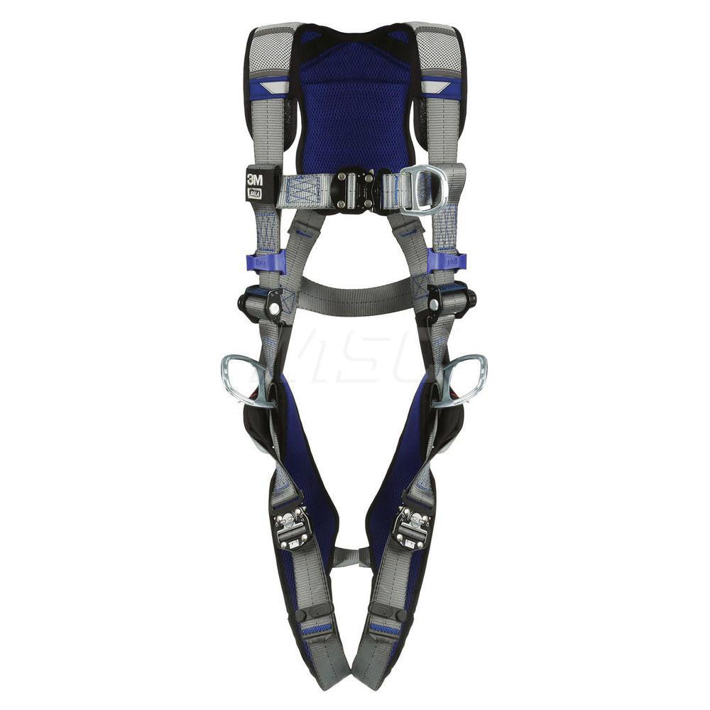 Fall Protection Harnesses: 420 Lb, Vest Style, Size X-Large, For Climbing & Positioning, Back Front & Hips