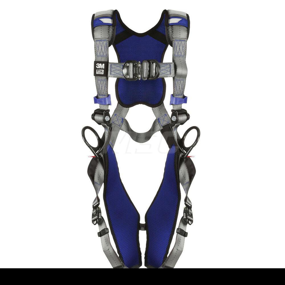 Fall Protection Harnesses: 420 Lb, Size X-Large, For Climbing & Positioning, Back Front & Hips