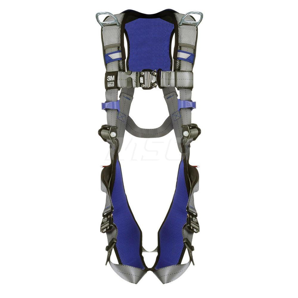 Fall Protection Harnesses: 420 Lb, Vest Style, Size X-Large, For Retrieval & Rescue, Back & Shoulder