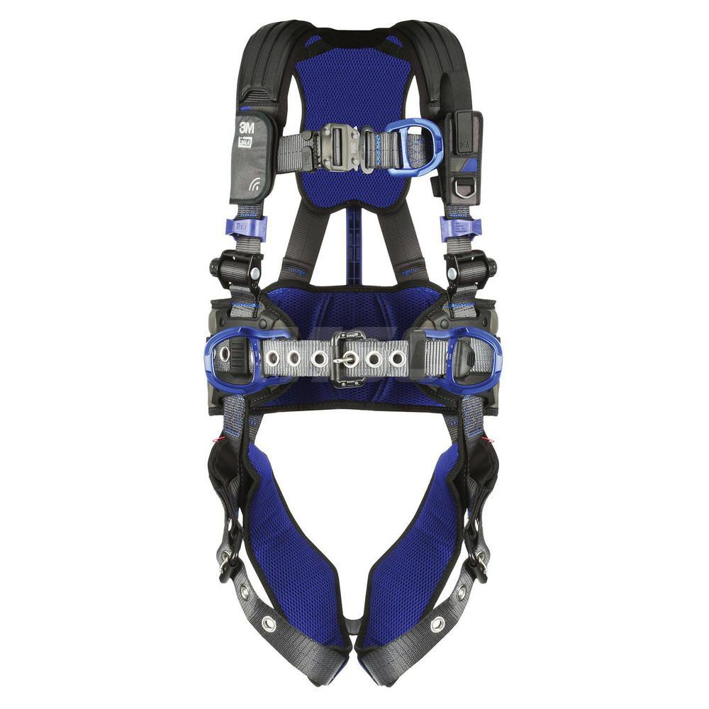 Fall Protection Harnesses: 420 Lb, Construction Style, Size X-Large, For Climbing Construction & Positioning, Back Front & Hips