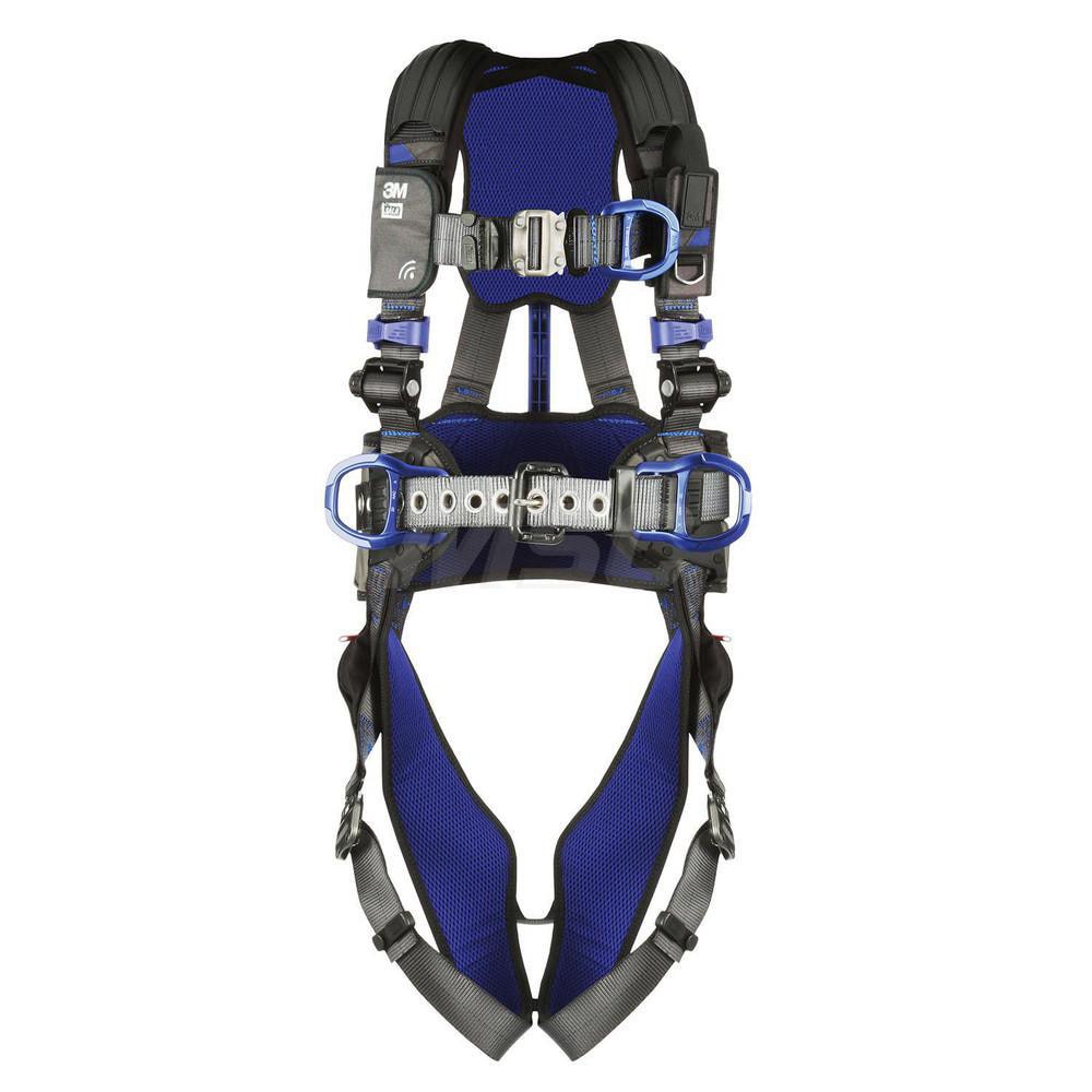 Fall Protection Harnesses: 420 Lb, Construction Style, Size Medium, For Climbing Construction & Positioning, Back Front & Hips