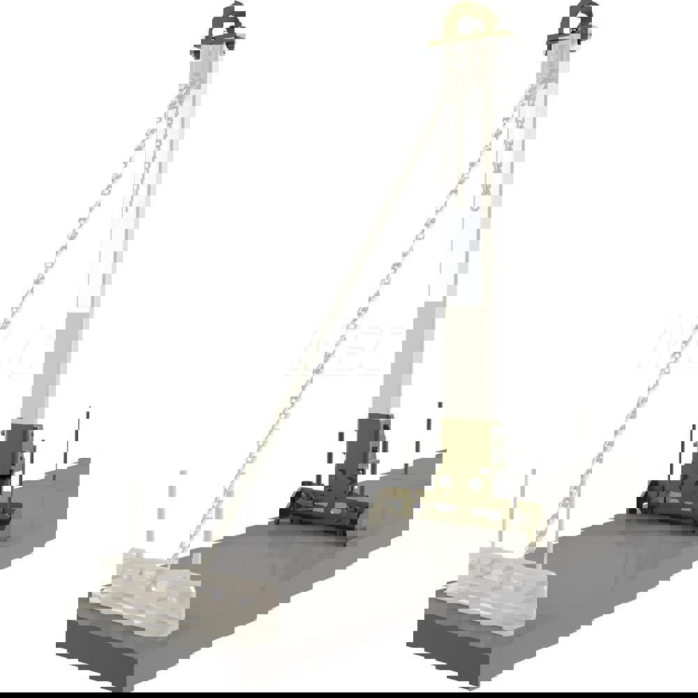 Anchors, Grips & Straps; Load Capacity: 310lb; 141kg ; Material: Zinc-Plated Steel ; Anchor Point Connection Type: Auto Locking ; Tensile Strength: 5000lb ; Includes: Rebar/Shear Stud Base; Pass-Through Bracket ; UNSPSC Code: 46182300