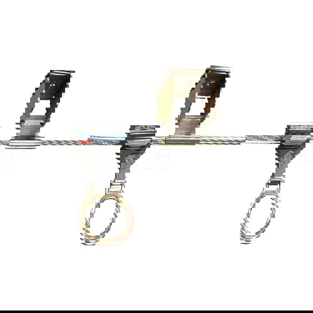 Lanyards & Lifelines; Load Capacity: 310lb; 141kg ; Lifeline Material: Galvanized Steel ; Capacity (Lb.): 310 ; End Connections: Loop ; Maximum Number Of Users: 2 ; Installation Type: Permanent
