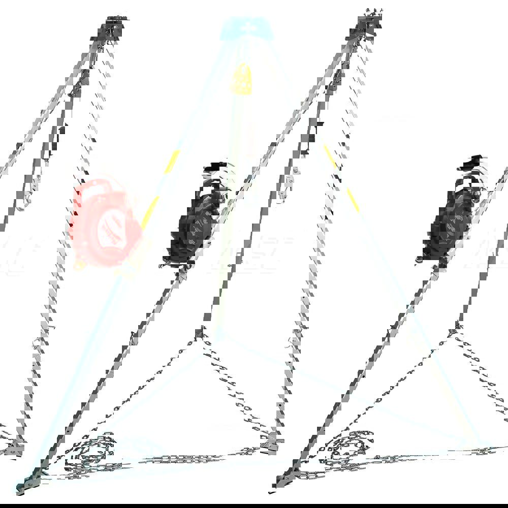 50 Ft Cable, Tripod Base, Manual Winch, Confined Space Entry & Retrieval System