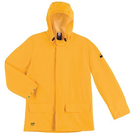 Rain Jacket: Size 3X-Large, Yellow, Polyester
