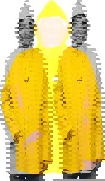 Rain Jacket: Size XL, Yellow, Polyester