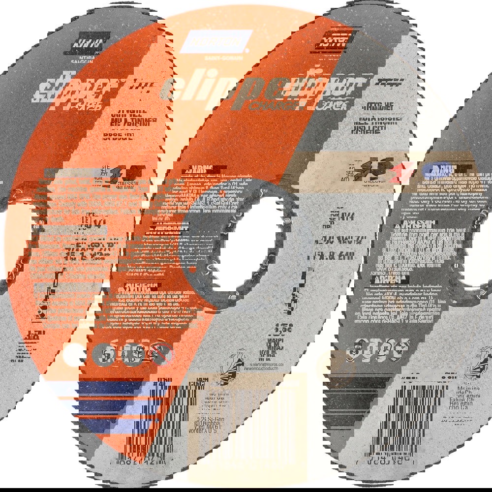 Cutoff Wheels; Wheel Diameter (Inch): 4-1/2 ; Wheel Thickness (Decimal Inch): 0.0450 ; Hole Size (Inch): 7/8 ; Abrasive Material: Aluminum Oxide ; Reinforced: Reinforced ; Bond Type: Resinoid