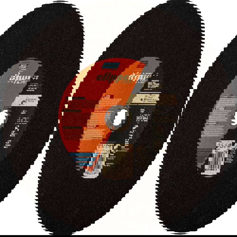 Cutoff Wheels; Wheel Diameter (Inch): 14 ; Wheel Thickness (Inch): 3/32 ; Hole Size (Inch): 1 ; Abrasive Material: Aluminum Oxide ; Reinforced: Reinforced ; Bond Type: Resinoid