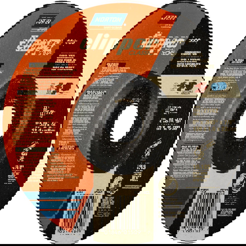 Depressed-Center Wheels; Wheel Diameter (Inch): 6 ; Wheel Thickness (Inch): 1/4 ; Hole Size: 7/8 (Inch); Wheel Type: Type 27 ; Abrasive Material: Aluminum Oxide ; Connector Type: Arbor