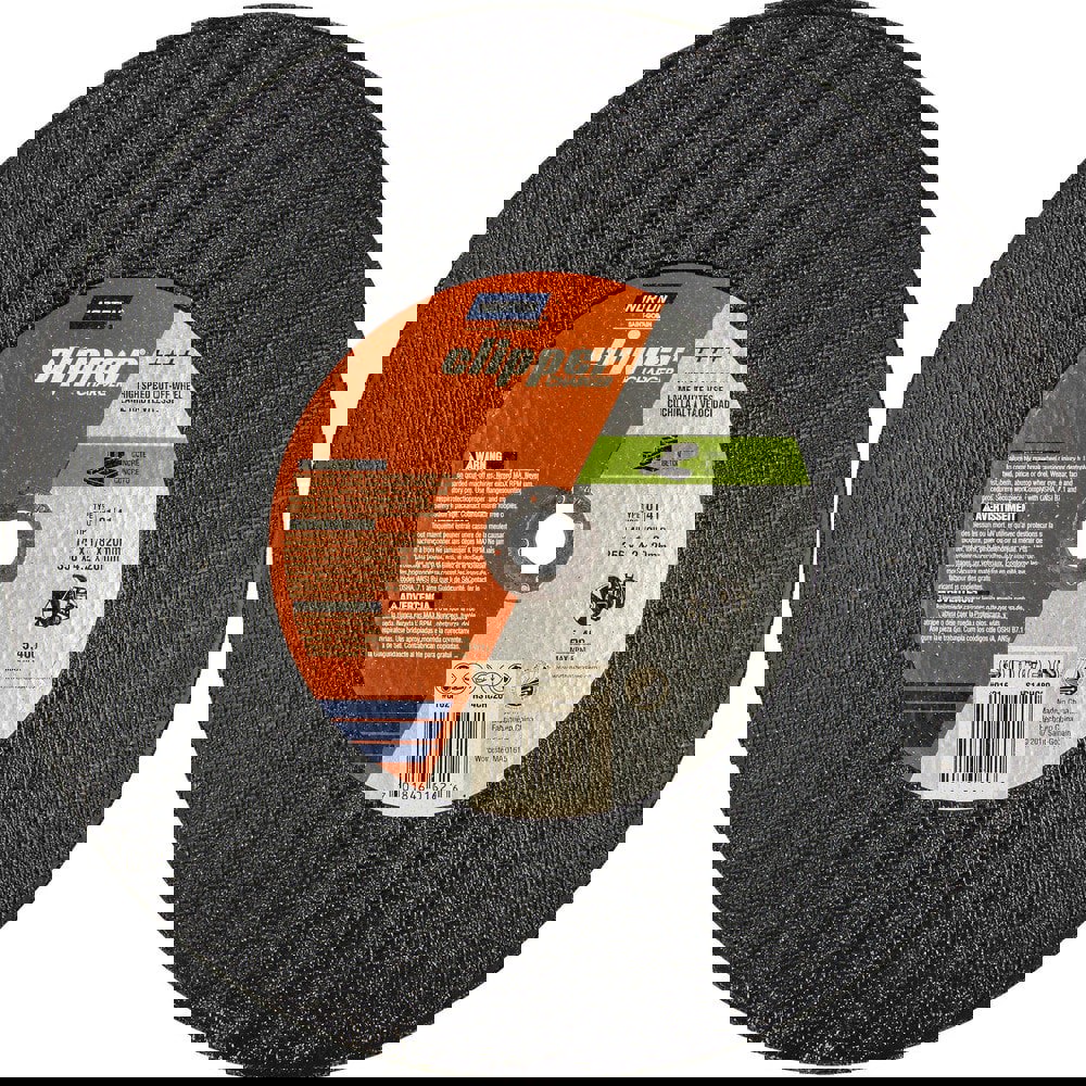 Cutoff Wheels; Wheel Diameter (Inch): 14 ; Wheel Thickness (Inch): 1/8 ; Hole Size: 20.00 ; Abrasive Material: Silicon Carbide ; Reinforced: Reinforced ; Bond Type: Resinoid