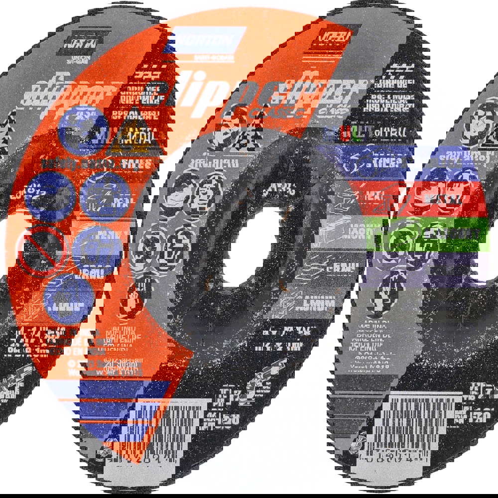 Depressed-Center Wheels; Wheel Diameter (Inch): 4 ; Wheel Thickness (Inch): 1/4 ; Hole Size: 5/8 (Inch); Wheel Type: Type 27 ; Abrasive Material: Aluminum Oxide; Silicon Carbide ; Maximum Rpm: 15280