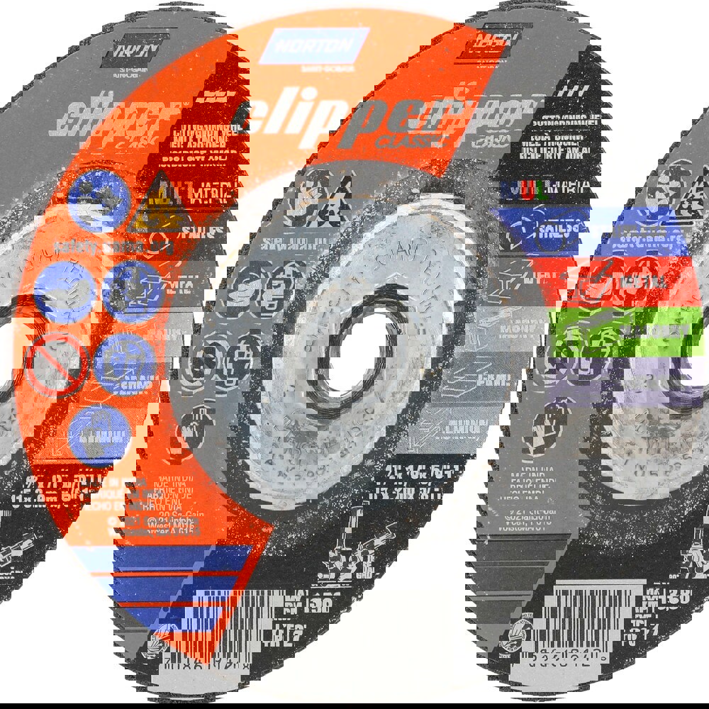 Depressed-Center Wheels; Wheel Diameter (Inch): 4-1/2 ; Wheel Thickness (Inch): 1/8 ; Hole Size: 5/8 (Inch); Wheel Type: Type 27 ; Abrasive Material: Aluminum Oxide; Silicon Carbide ; Connector Type: Arbor