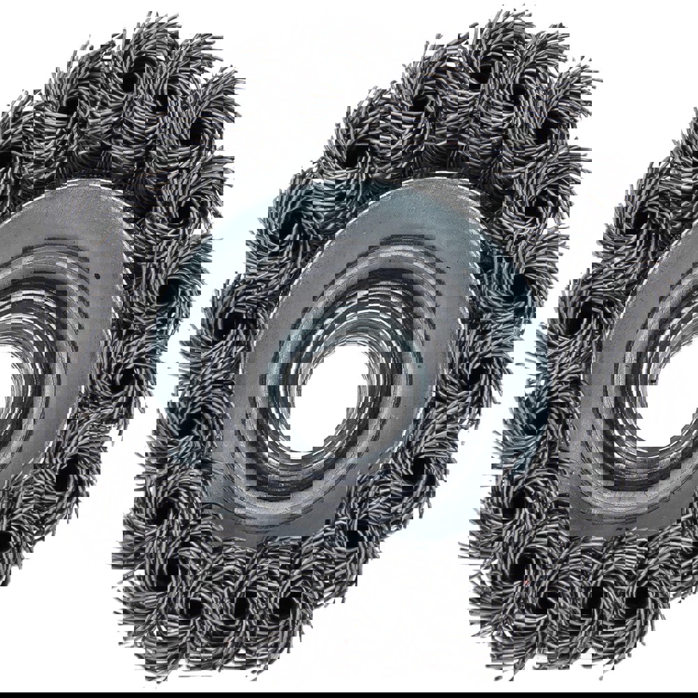 Cup Brushes; Brush Diameter (Decimal Inch): 3 ; Brush Type: Knotted ; Fill Material: Steel ; Arbor Type: Threaded Arbor ; Arbor Hole Thread Size: 5/8-11 ; Maximum Rpm: 14000