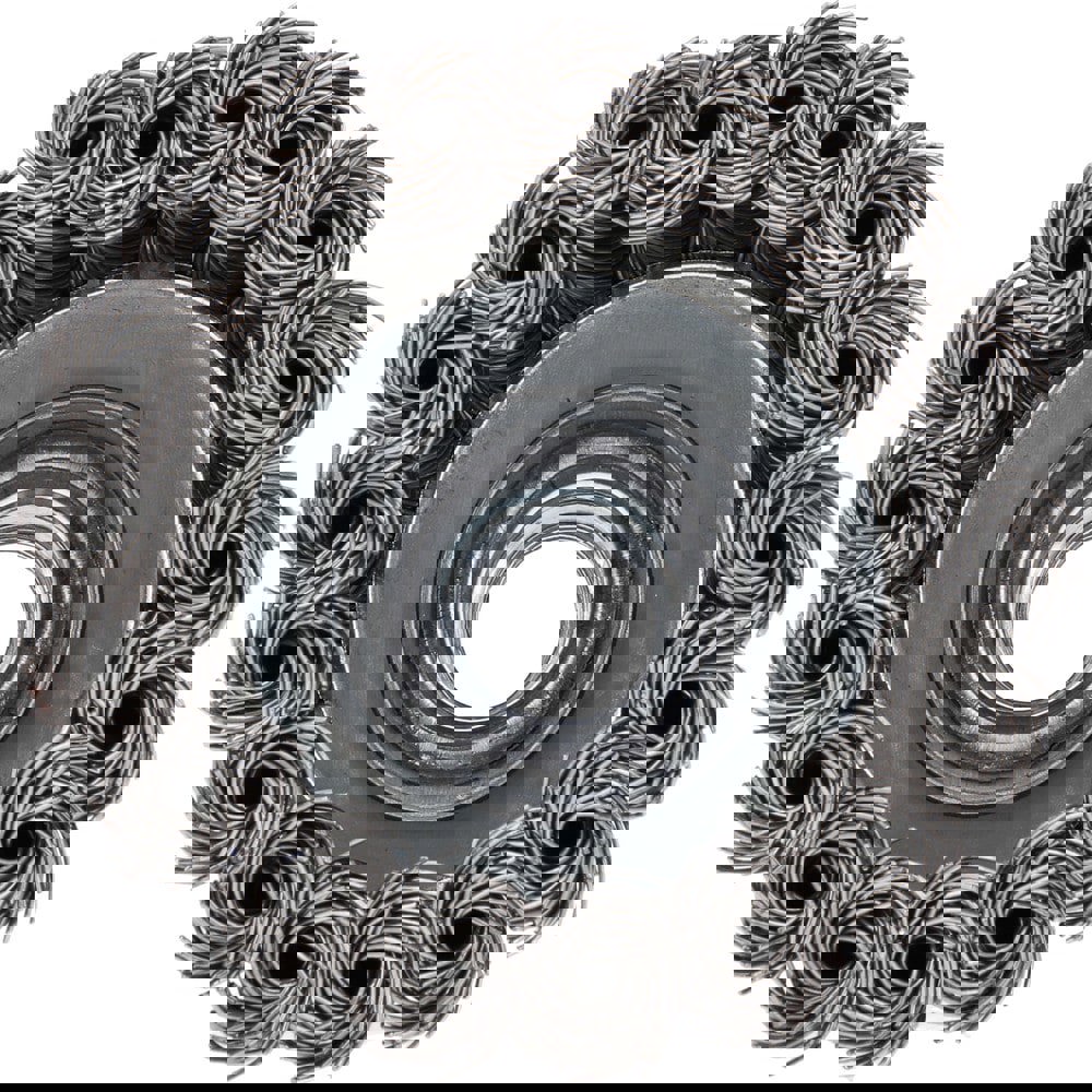 Cup Brushes; Brush Diameter (Decimal Inch): 3 ; Brush Type: Knotted ; Fill Material: Stainless Steel ; Arbor Type: Threaded Arbor ; Arbor Hole Thread Size: 5/8-11 ; Maximum Rpm: 14000