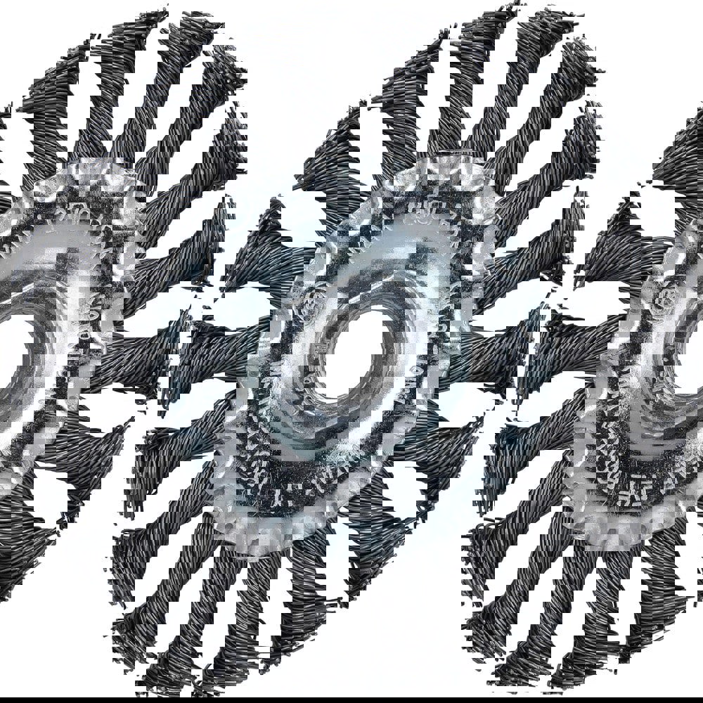 Wheel Brushes; Mount Type: Threaded ; Outside Diameter (Inch): 4 ; Arbor Hole Thread Size: 5/8-11 ; Fill Material: Carbon Steel ; Maximum Rpm: 12500 ; UNSPSC Code: 31191521