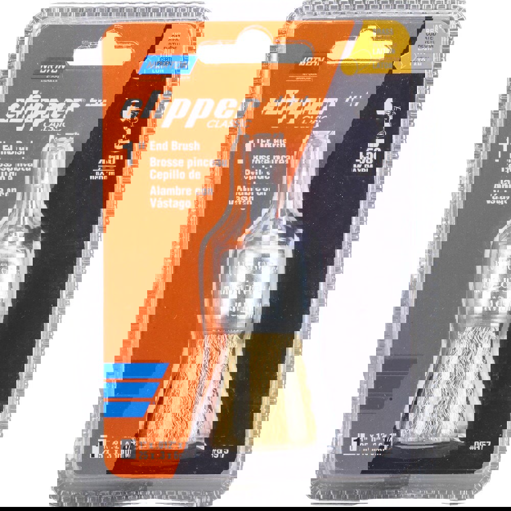 Wheel Brushes; Mount Type: Shank ; Outside Diameter (Inch): 1 ; Shank Diameter (Inch): 1/4 ; Fill Material: Brass ; Maximum Rpm: 4500 ; UNSPSC Code: 31191521