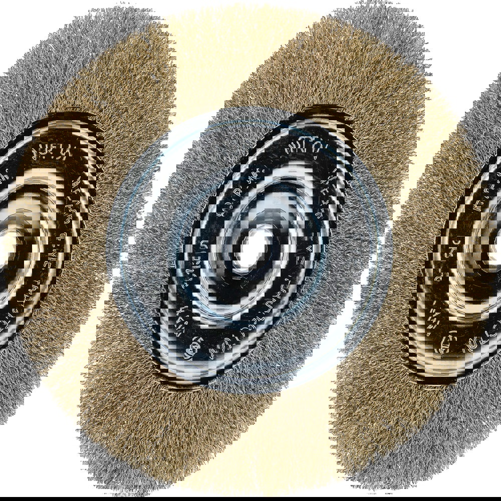 Wheel Brushes; Mount Type: Arbor Hole ; Outside Diameter (Inch): 8 ; Fill Material: Brass ; Maximum Rpm: 3750 ; UNSPSC Code: 31191521