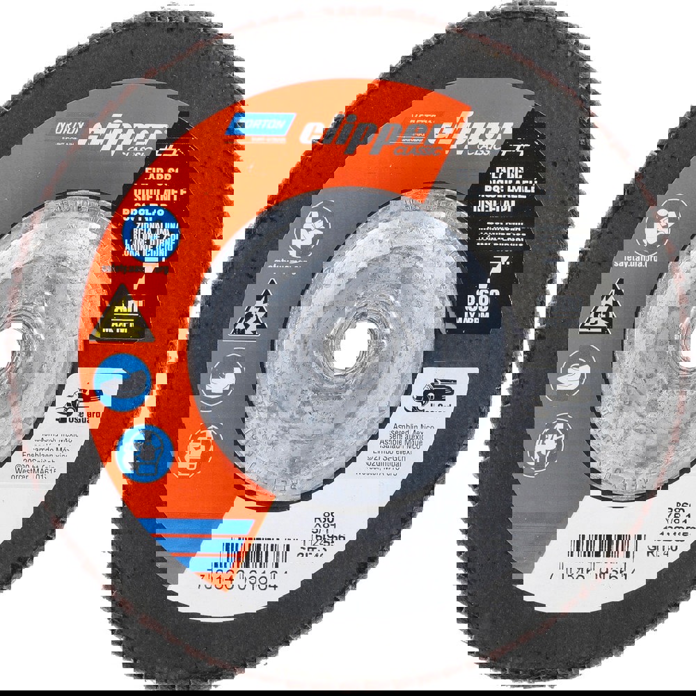 Flap Discs; Disc Diameter: 7 ; Center Hole Thread Size: 5/8-11 ; Flap Disc Type: Type 27 ; Grit: 40 ; Abrasive Material: Zirconia Alumina ; Attachment Type: Threaded Arbor Hole