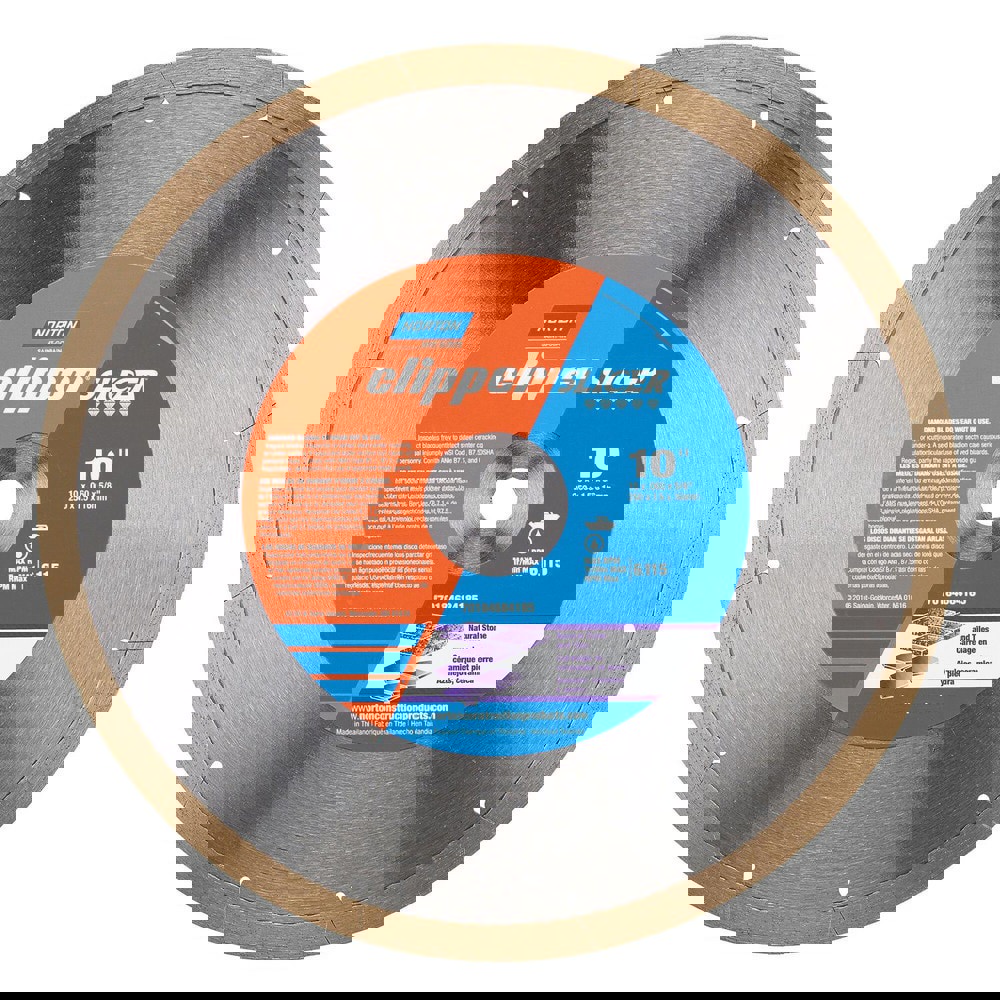 Wet & Dry Cut Saw Blade: 10