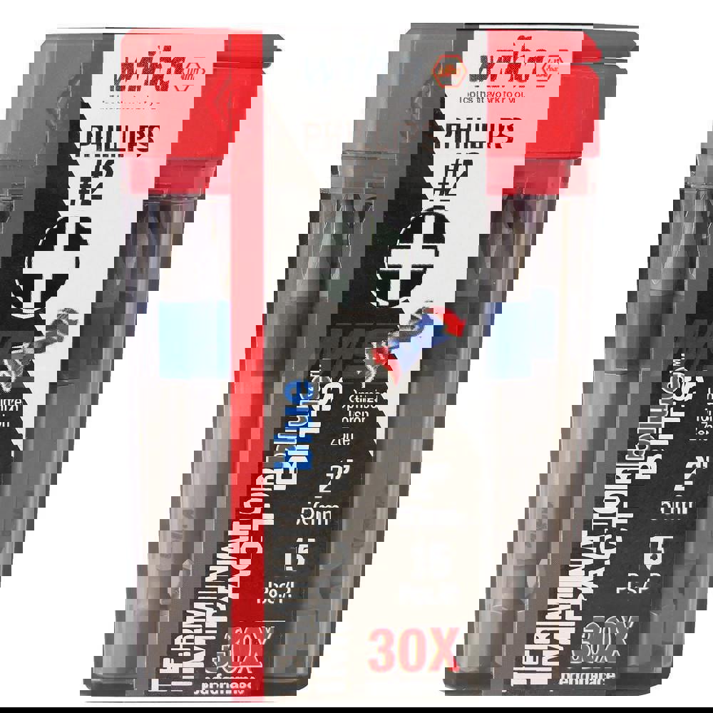 Power Screwdriver Bit: #2 Phillips, 1/4