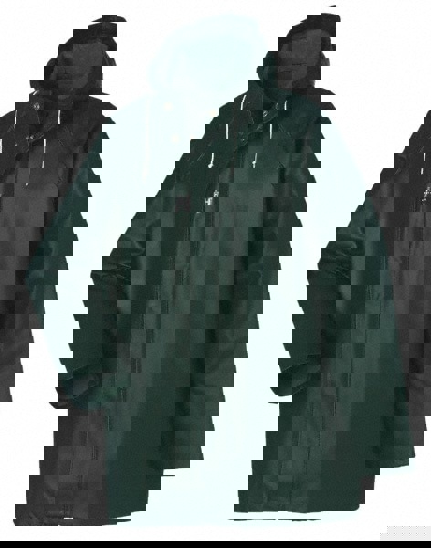 Rain Jacket: Size Small, Green, Polyvinylchloride