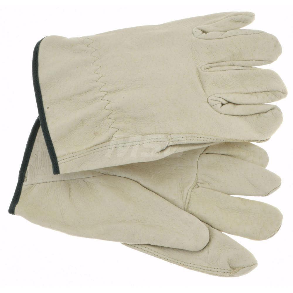 Work Gloves: PRO-SAFE Size Large, Not Lined, Pigskin