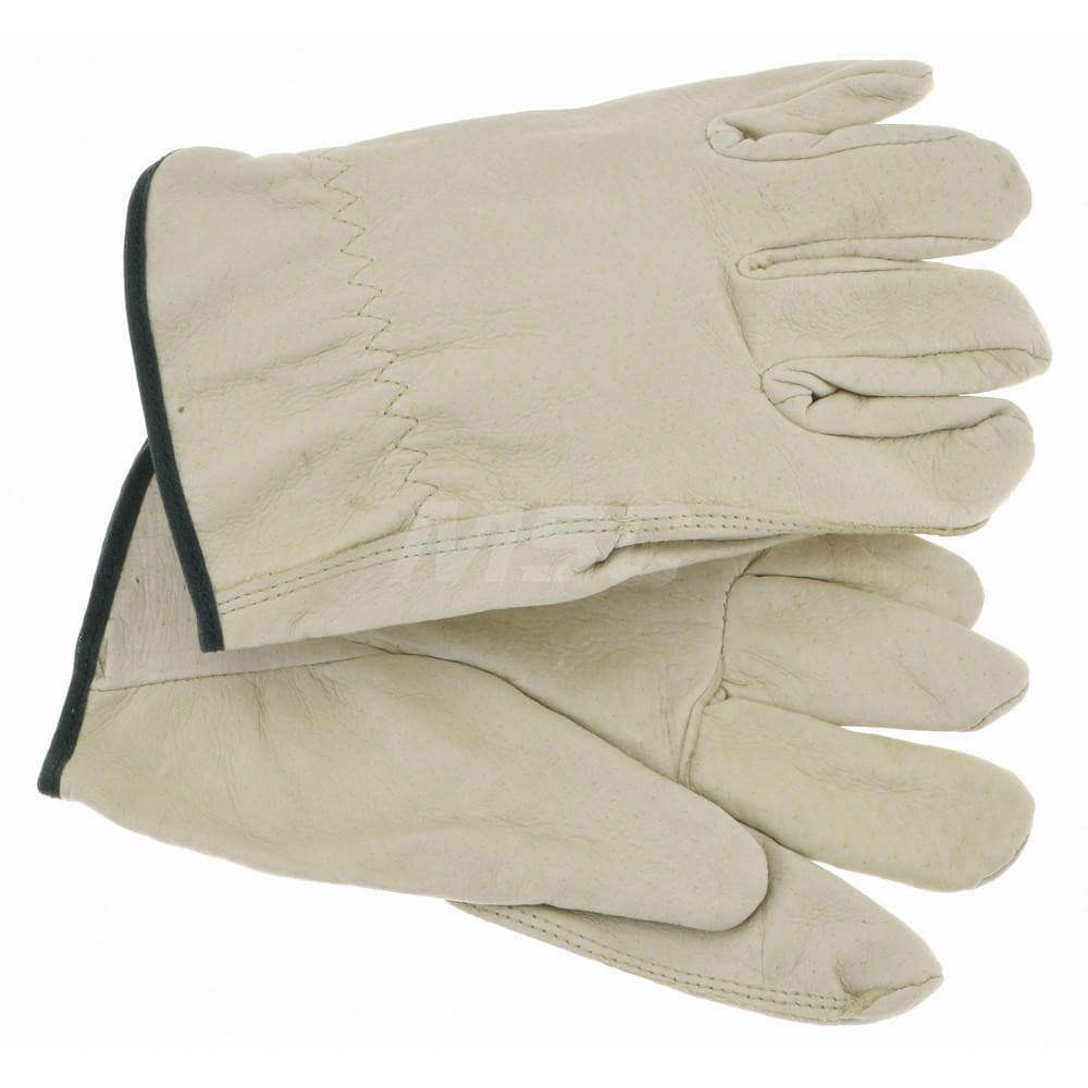 Work Gloves: PRO-SAFE Size Medium, Not Lined, Pigskin