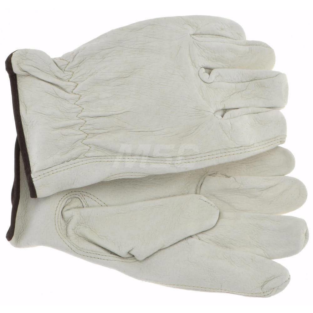 Work Gloves: PRO-SAFE Size Large, Not Lined, Pigskin