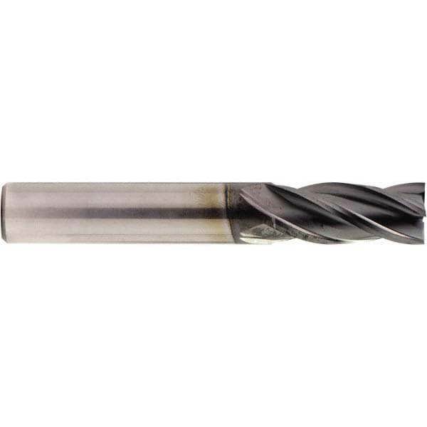 Square End Mill: 5/64'' Dia, 1/4'' LOC, 1/8'' Shank Dia, 1-3/4'' OAL, 4 Flutes, Solid Carbide