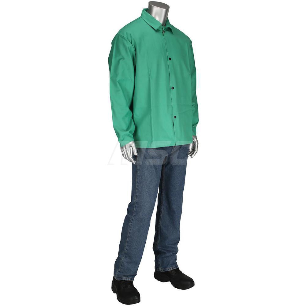 Jacket: Flame-Resistant & Welding, Size 4X-Large, Twill Cotton