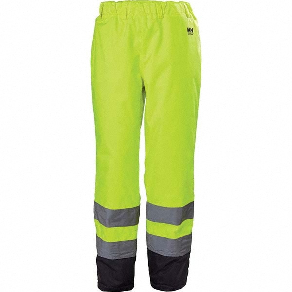 Rain Pants: Size S, ANSI/ISEA 107-2015 Class E, Yellow, Polyester