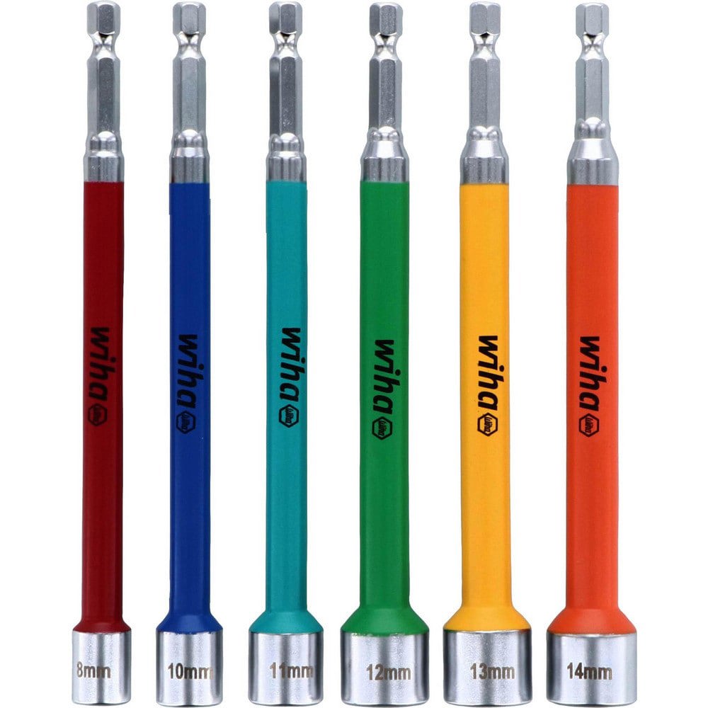 Nutdriver Sets; Drive Size: 1/4 ; Handle Type: Color-Coded ; Container Type: Box ; Shaft Length (Inch): 6 ; Shaft Length: 6 ; Overall Length (Inch): 9