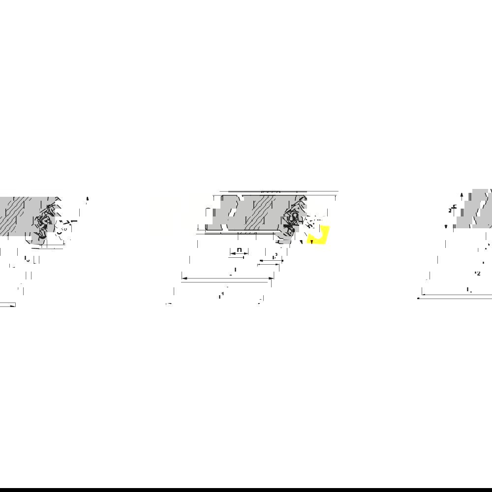 Indexable Turning Toolholders; Toolholder Style: DCKNL ; Lead Angle: 75.000 ; Insert Holding Method: Wedge ; Shank Width (mm): 25.00 ; Shank Height (mm): 25.00 ; Overall Length (mm): 152.9000