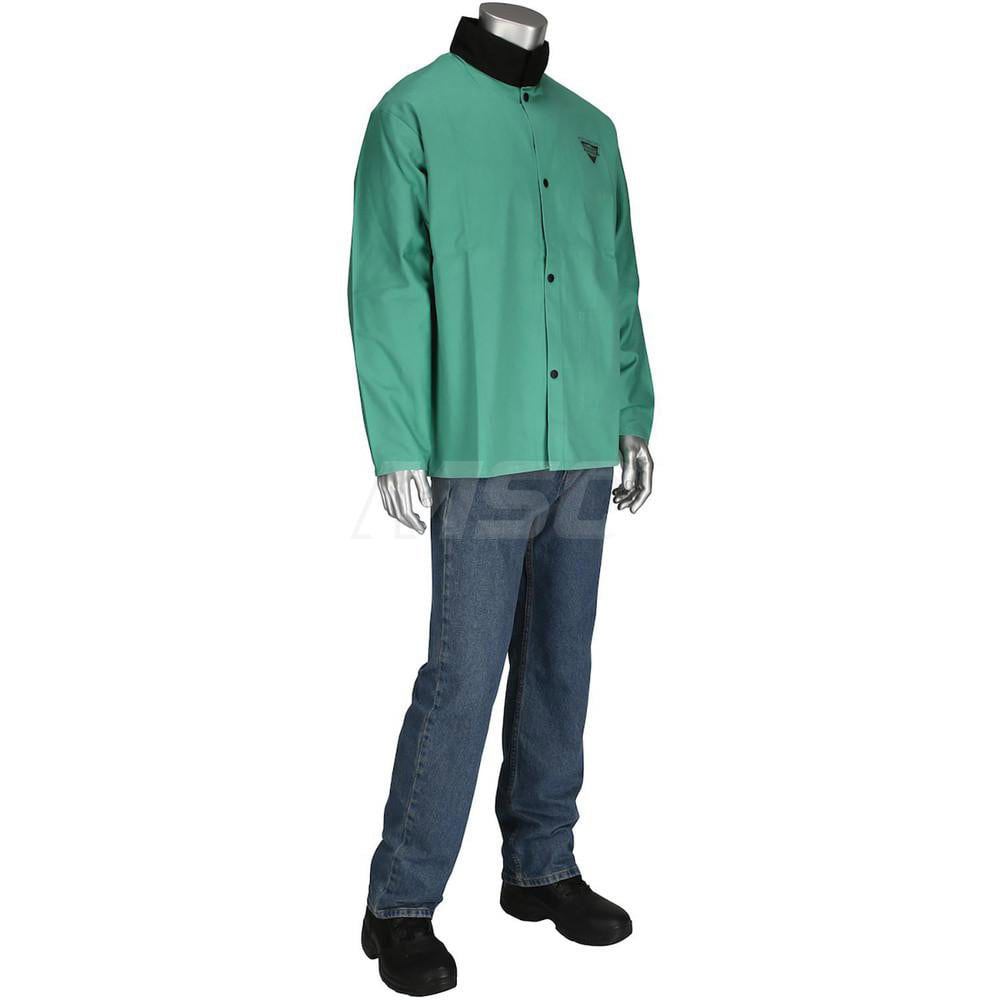 Jacket: Flame-Resistant & Welding, Size 5X-Large, Sateen Cotton