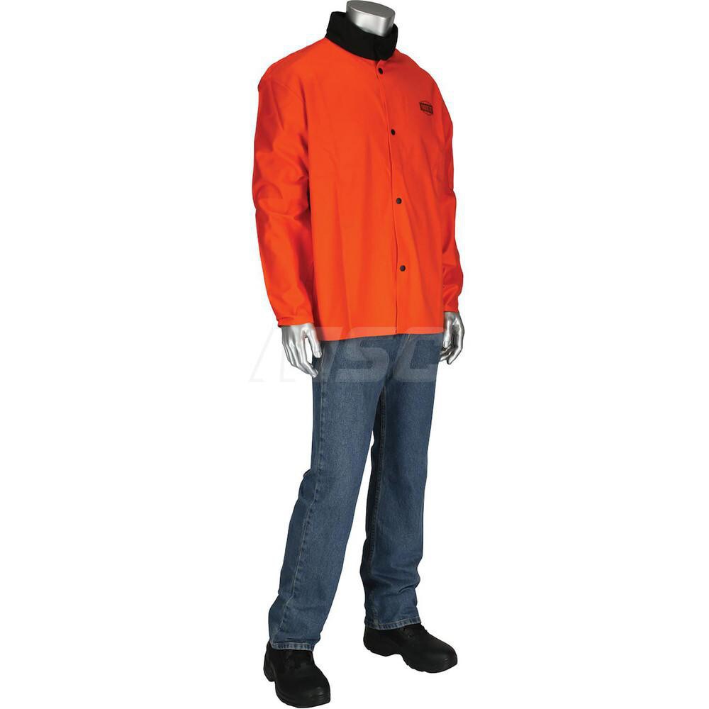 Jacket: Flame-Resistant & Welding, Size 3X-Large, Sateen Cotton