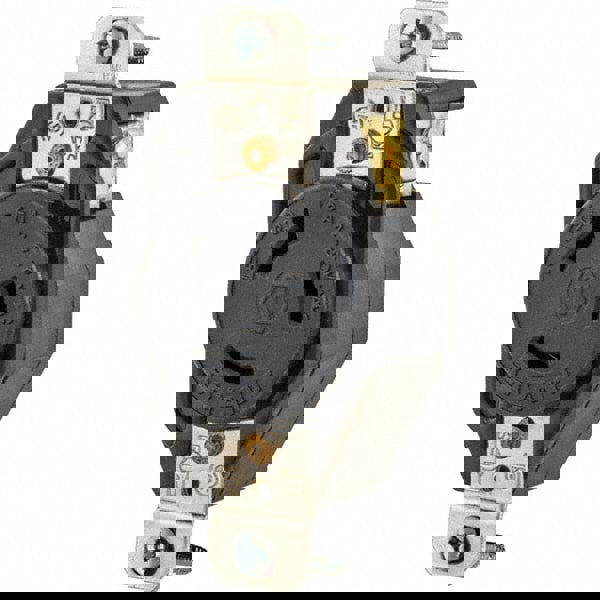 Twist Lock Receptacles; Receptacle/Part Type: Receptacle; Gender: Female; NEMA Configuration: L5-20R; Flange Style: No Flange; Amperage: 20 A; Voltage: 125 V ac; Number Of Poles: 2; Number Of Wires: 3; Maximum Cord Diameter: 16.60 mm; Resistance Features: