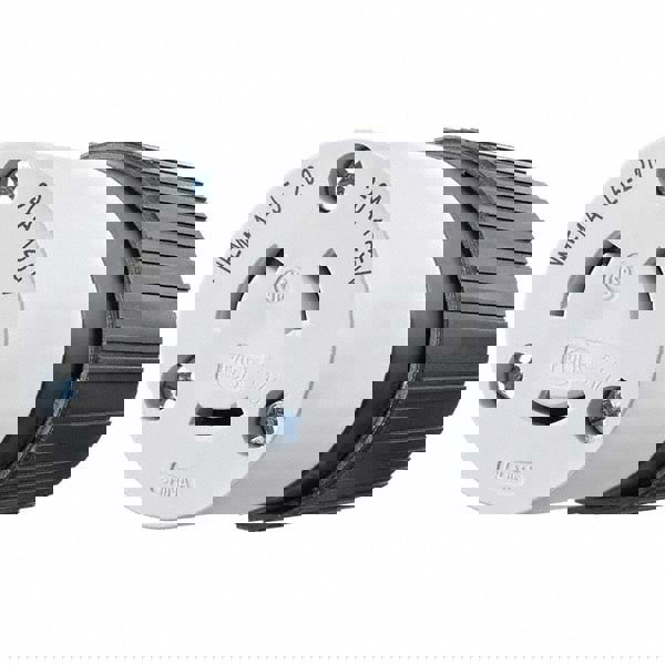 Locking Inlet: Connector, Industrial, L5-20R, 125V, Black & White