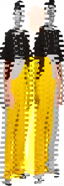 Bib Overalls: Size 2XL, Yellow, Polyester & PVC