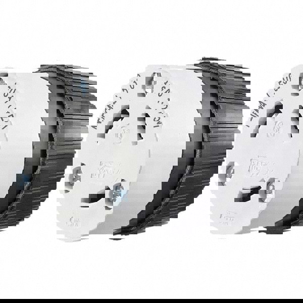 Locking Inlet: Connector, Industrial, L5-30R, 125V, Black & White