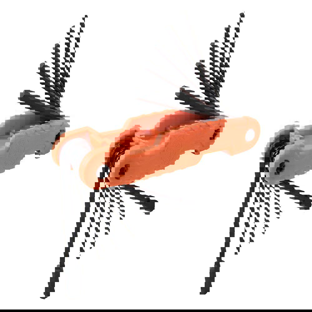 Hex Key Sets; Hex Size: 1/2 in; 1/4 in; 1/8 in; 3/16 in; 3/32 in; 3/8 in; 5/16 in; 5/32 in; 7/32 in; 7/64 in; 9/64 in ; Hex Size Range (Inch): 3/32 - 1/2 ; Material: Steel ; Handle Color: Orange