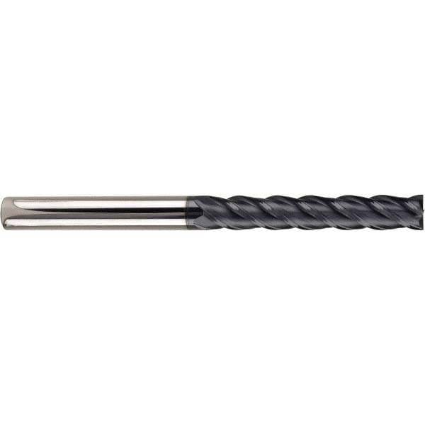 Square End Mill: 0.6299'' Dia, 2.9528'' LOC, 4 Flutes, Solid Carbide
