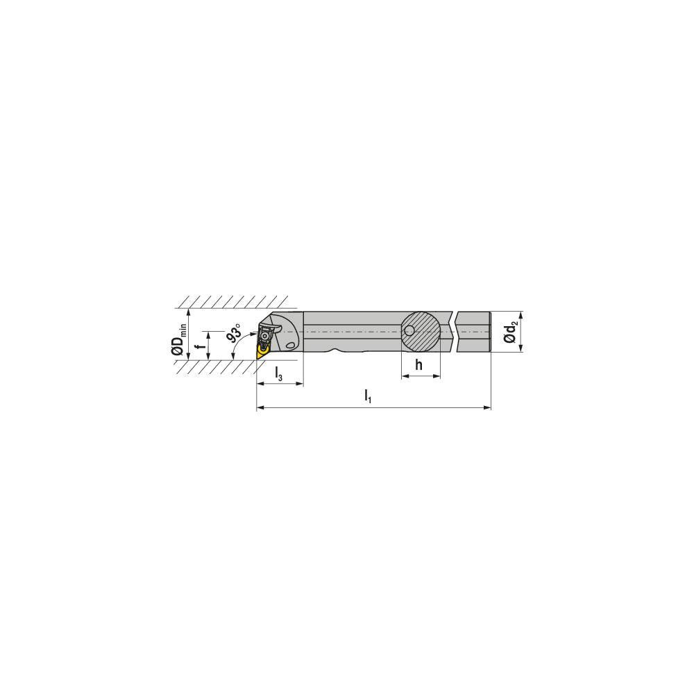 Indexable Boring Bars; Minimum Bore Diameter (mm): 32.00 ; Maximum Bore Depth (Decimal Inch): 1.1811 ; Toolholder Style: DDUNR ; Tool Material: Steel ; Shank Diameter (Decimal Inch): 25.0000 ; Shank Diameter (mm): 25.00
