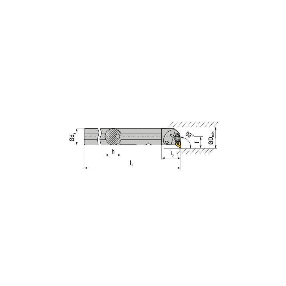 Indexable Boring Bars; Minimum Bore Diameter (mm): 40.00 ; Maximum Bore Depth (Decimal Inch): 1.5748 ; Toolholder Style: DDUNL ; Tool Material: Steel ; Shank Diameter (Decimal Inch): 32.0000 ; Shank Diameter (mm): 32.00