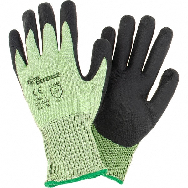 Cut, Puncture & Abrasion-Resistant Gloves: PiP 705CGNF, Size Medium, ANSI Cut A3, ANSI Puncture 3, Nitrile, PolyKor