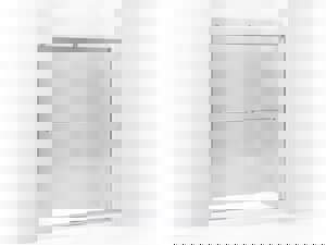 60-1/4 in. Shower Door with Towel Bar in Bright Silver